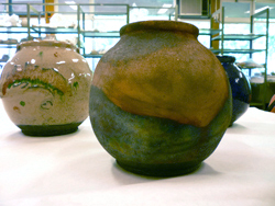Hand made pottery vases