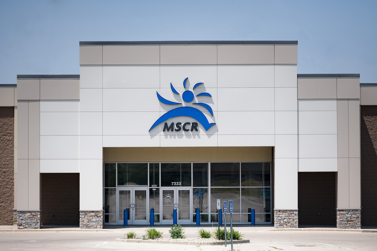 A photo of the front of the MSCR building