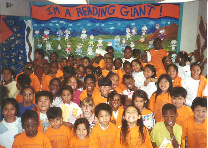 group of children posing in matching shirts at Allied Learning Center