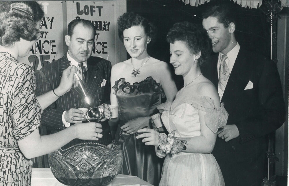 picture of adults in the 1940s at a party